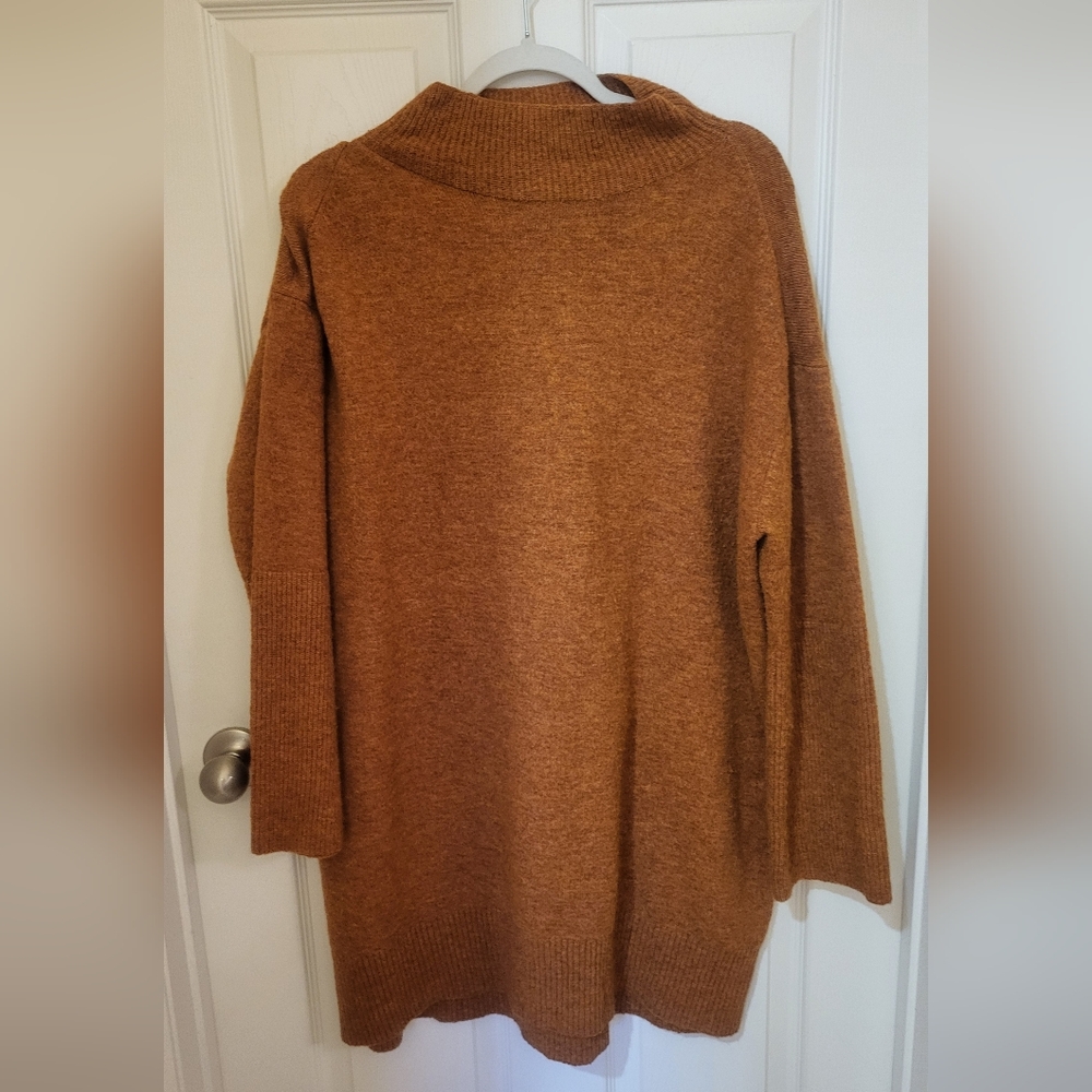 a new day Women's Cowl Neck Sweater in Warm Brown Xl
